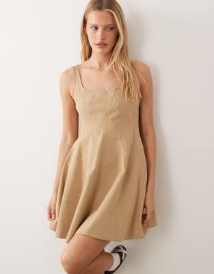 HUGO Blue - Kademe - Robe trapèze - Beige